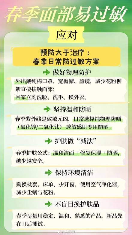轉發收藏！春季皮膚過敏自救指南